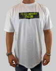 T-shirt Philipp Plein Sport Swim bianco con logo fluo
