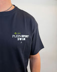 T-shirt Philipp Plein Sport Swim logo sul retro colore nero o verde militare
