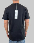 T-shirt Icon nero logo bianco e giallo