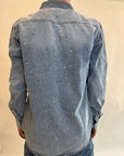 Camicia Gianni Lupo denim e camouflage