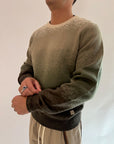 Pullover Gianni Lupo sfumato beige verde militare