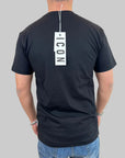 T-shirt Icon logo centrale schizzi nero