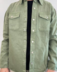 Overshirt Gianni Lupo nero o verde salvia