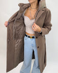 Cappotto Griffai Lungo Tabacco