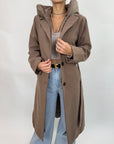 Cappotto Griffai Lungo Tabacco