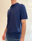 Polo Gianni Lupo in filo trama Blu o Bianco