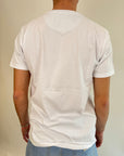 T-shirt Superculture Taschino bianco e turchese