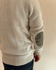 Pullover Gianni Lupo Zip Grigio Ghiaccio Toppe