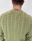Pullover Tommy trecce verde salvia