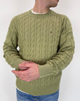 Pullover Tommy trecce verde salvia