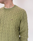 Pullover Tommy trecce verde salvia