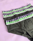 Tri-Pack SLIP Bikkembergs Verde Militare o Blu