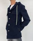 Cappotto OverD cappuccio blu