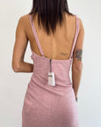 Abito Kostumn1 Lungo Glitter Rosa