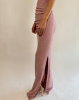 Abito Kostumn1 Lungo Glitter Rosa collo risvoltato