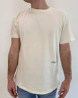 T-shirt Underclub verde salvia, nero o latte con logo sul retro