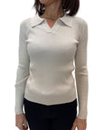 Pullover Griffai Collo a polo beige