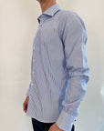 Camicia Zero Iron Plus Riga Blu