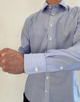 Camicia Zero Iron Plus Riga Blu