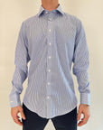 Camicia Zero Iron Plus Riga Blu