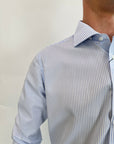 Camicia Zero Iron Plus Riga Azzurro