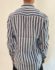 Camicia Gianni Lupo lino riga 2 colori