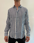 Camicia Gianni Lupo lino riga 2 colori