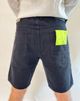 Bermuda Gianni Lupo Denim colore nero con rotture graffi