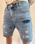 Bermuda Gianni Lupo Denim con rotture graffi