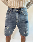 Bermuda Gianni Lupo Denim con rotture graffi