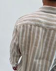 Camicia Gianni Lupo lino riga 2 colori