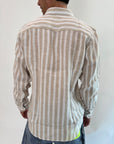 Camicia Gianni Lupo lino riga 2 colori