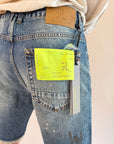 Bermuda Gianni Lupo Denim con rotture graffi e schizzi di colore