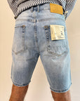 Bermuda Gianni Lupo Denim Chiaro con rotture
