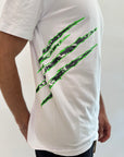 T-shirt Philipp Plein Sport Swim bianco verde tigre .