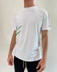 T-shirt Philipp Plein Sport Swim bianco verde tigre .