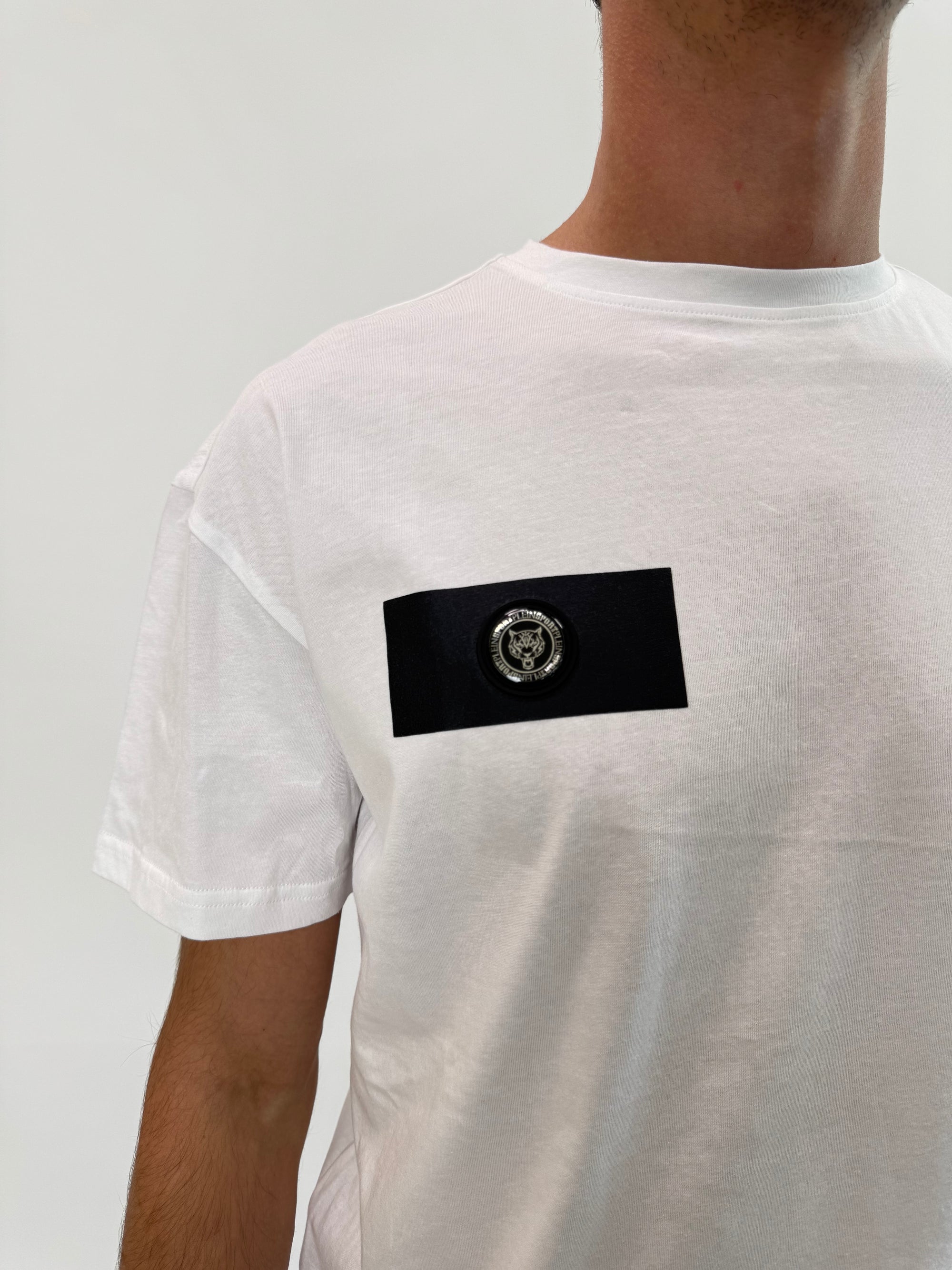 T-shirt Philipp Plein Sport Swim bianco nero .