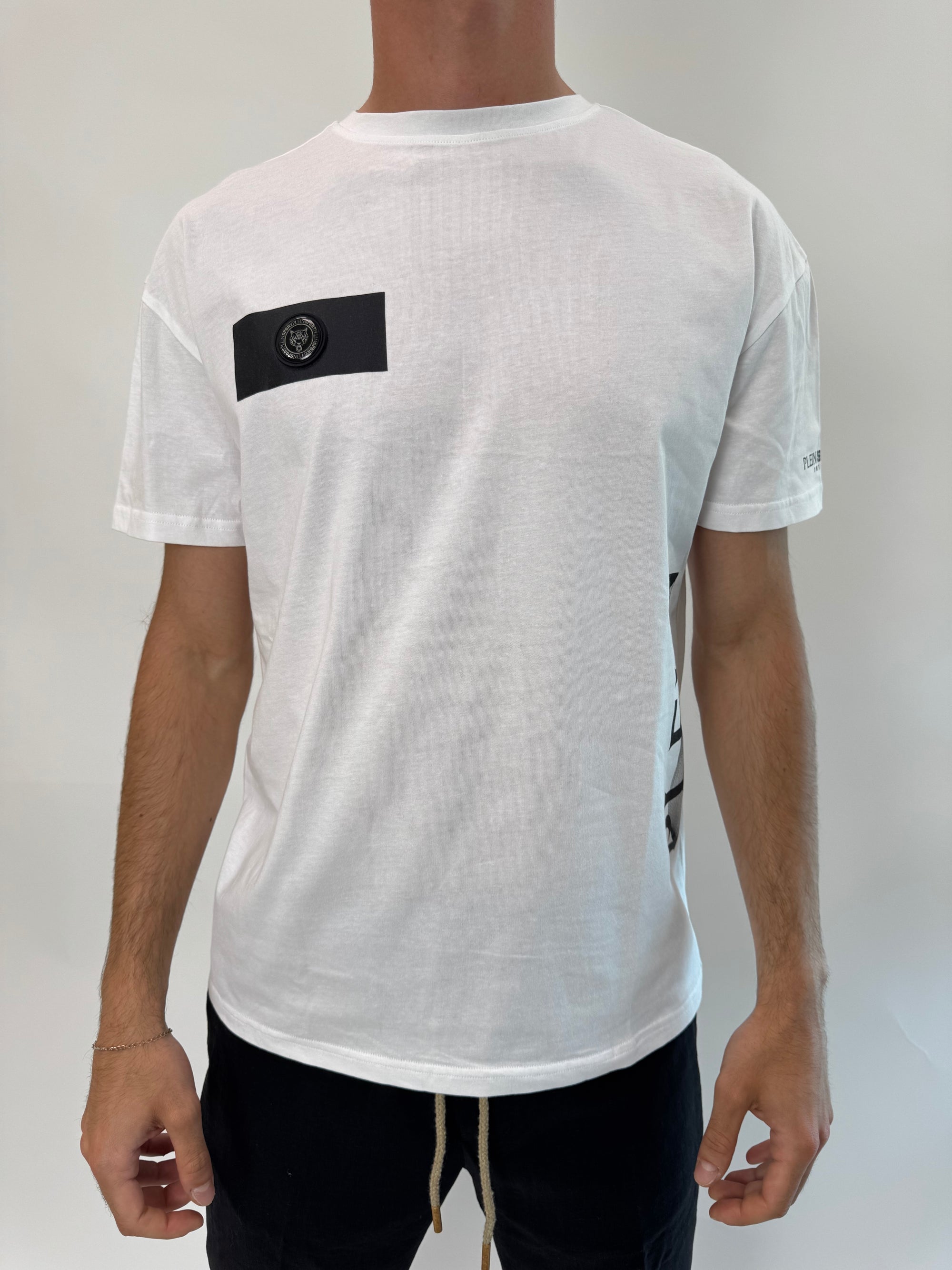 T-shirt Philipp Plein Sport Swim bianco nero .