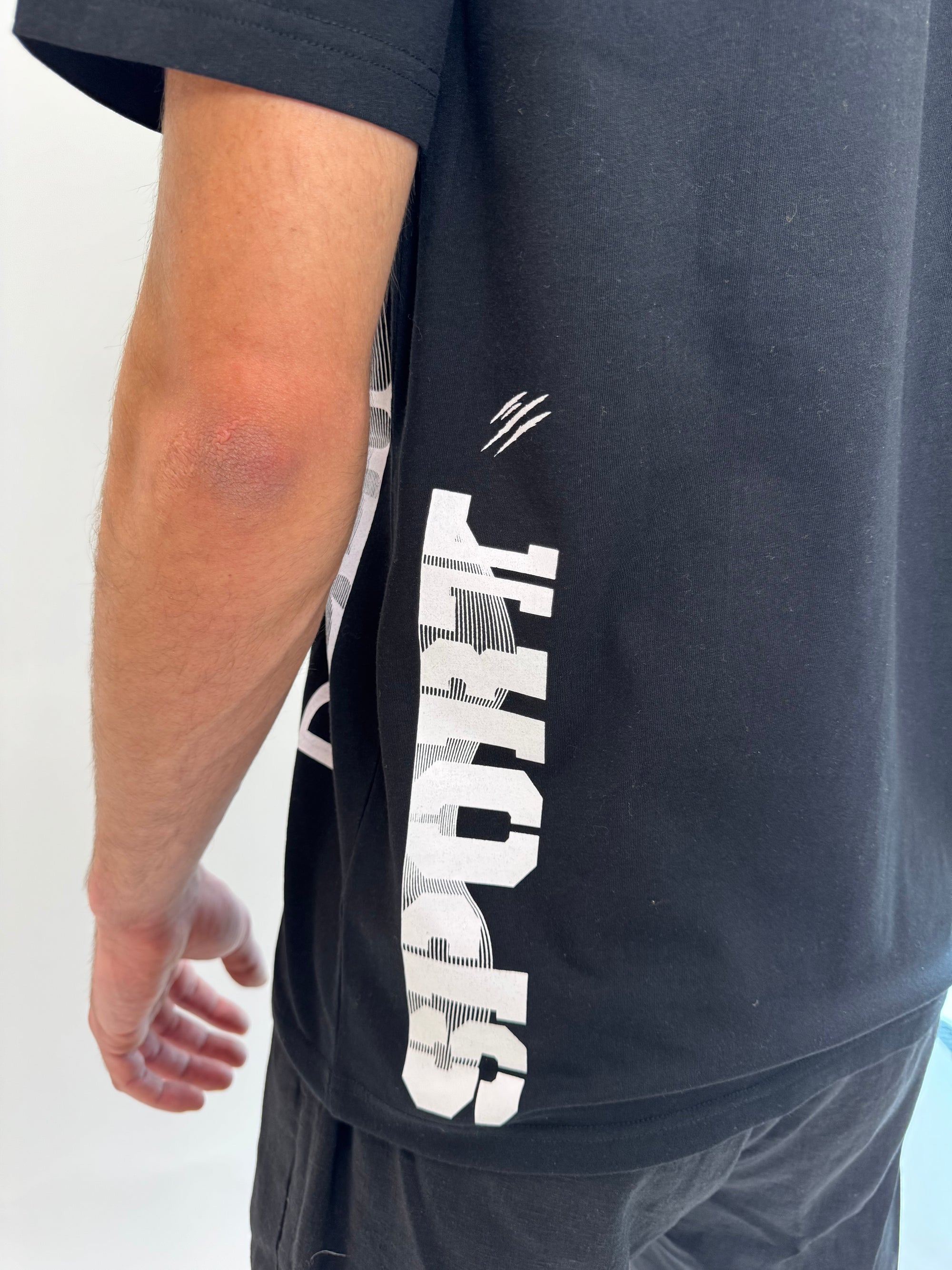 T-shirt Philipp Plein Sport Swim nero bianco .