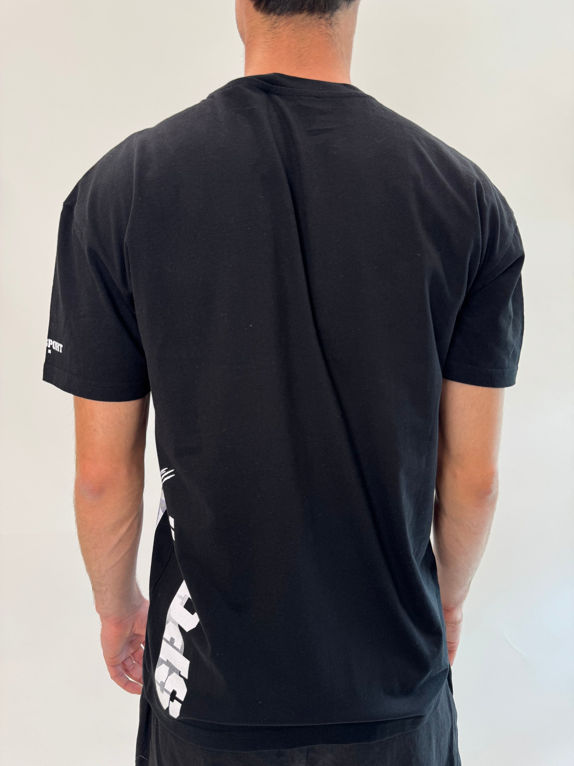 T-shirt Philipp Plein Sport Swim nero bianco .