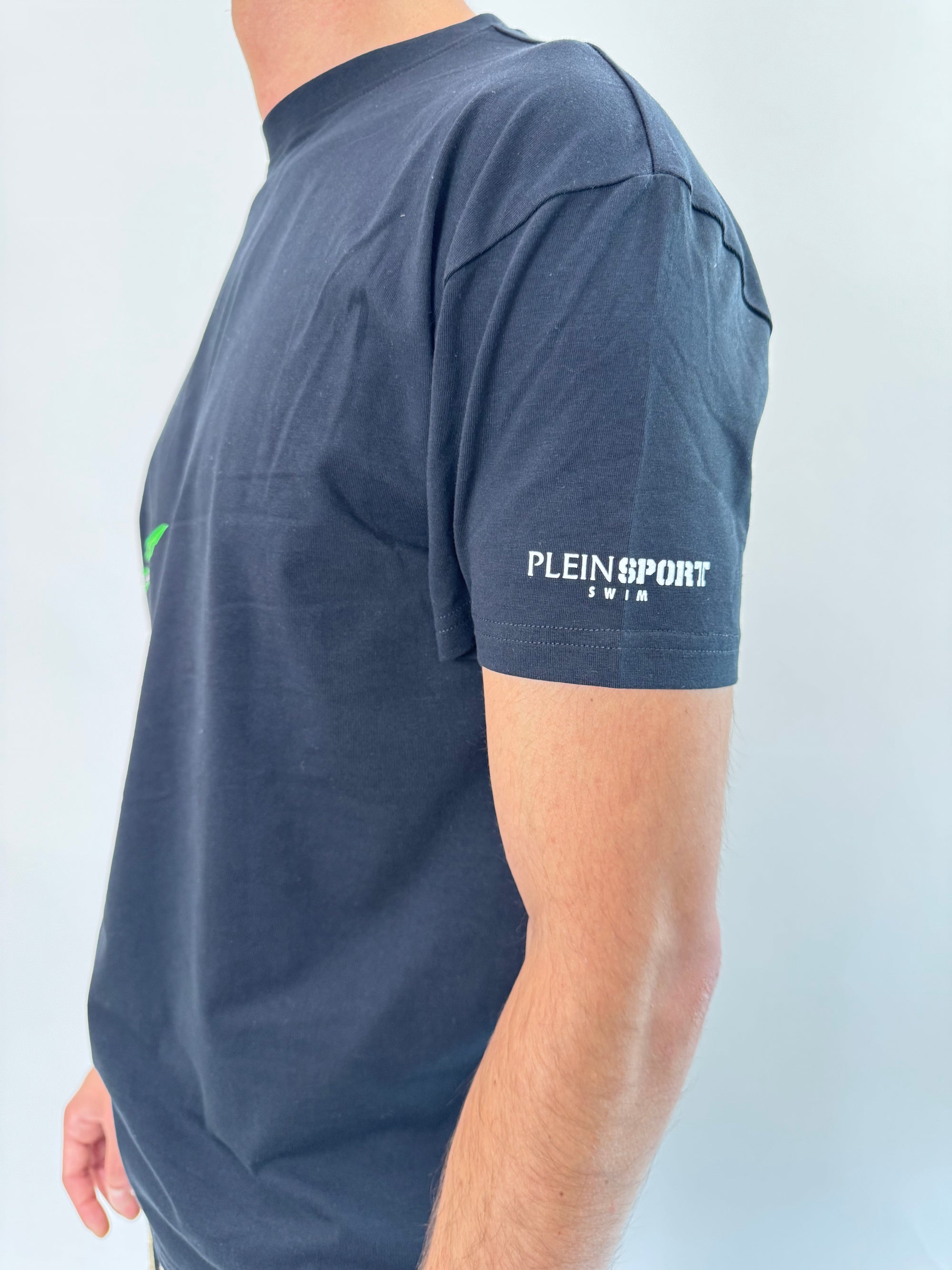 T-shirt Philipp Plein Sport Swim nero tigre verde .