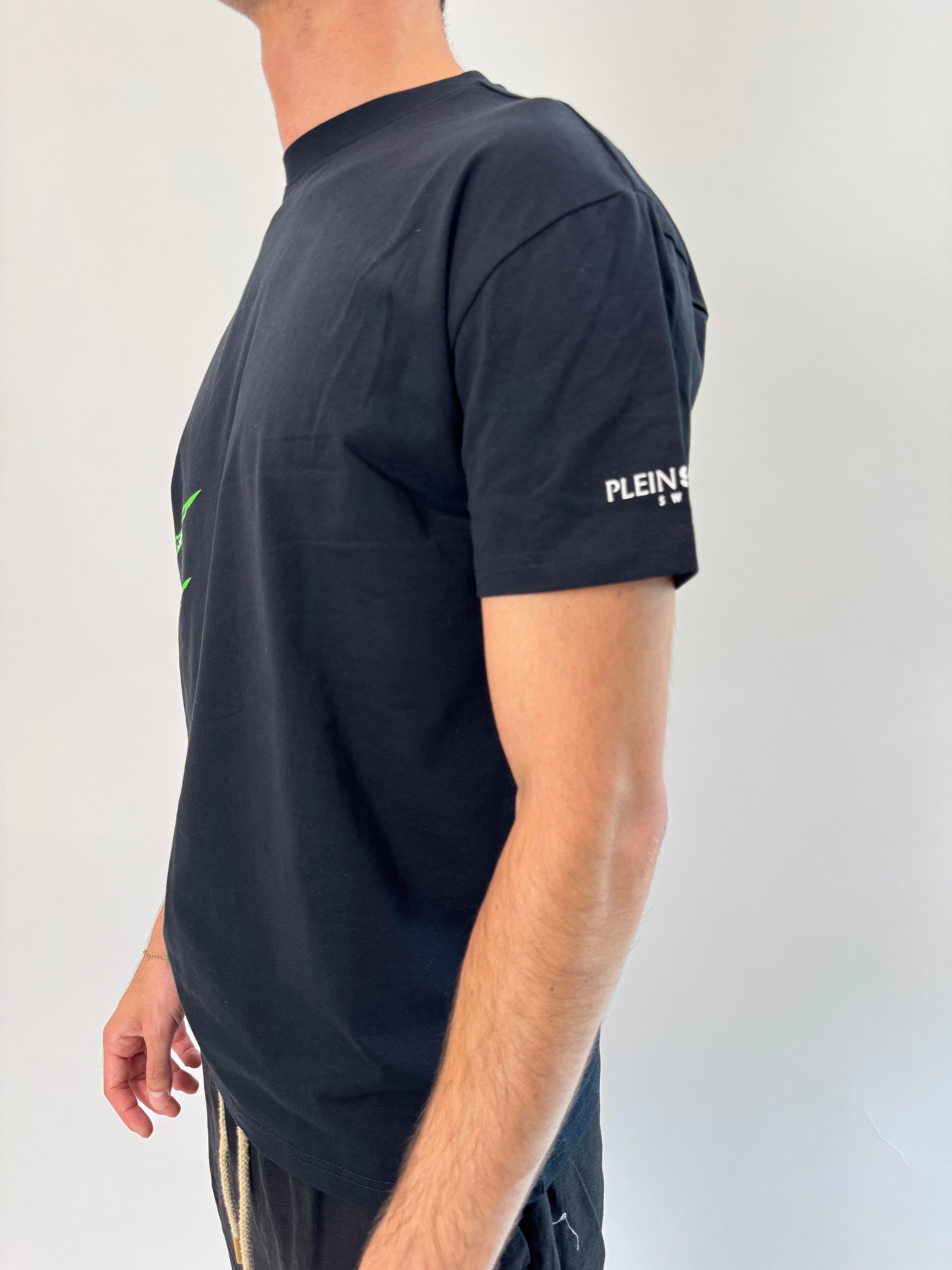 T-shirt Philipp Plein Sport Swim nero tigre verde .