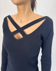 Pullover Griffai incrocio costina