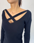Pullover Griffai incrocio costina