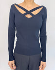 Pullover Griffai incrocio costina