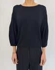 Pullover Griffai manica a palloncino nero