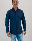 Camicia tessuto tecnico blu