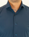 Camicia tessuto tecnico blu