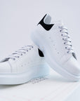 Sneakers Alexander McQueen White Black camoscio