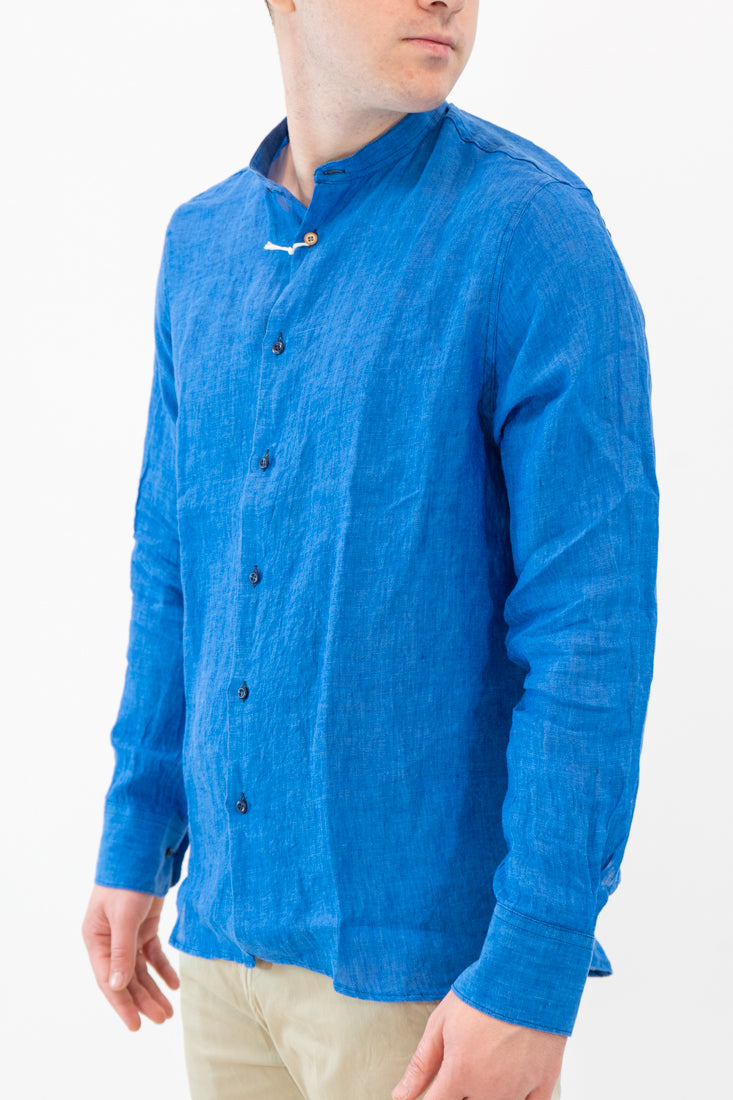 Camicia Sl56 lino blu